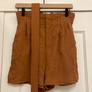 A New Day Brown Paper Bag Shorts Small